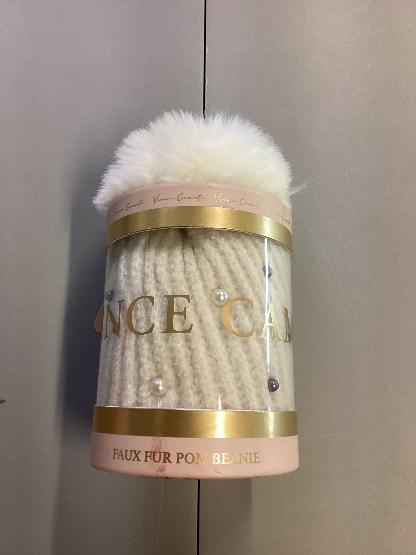 Vince Camuto Faux Fur Pom Beanie