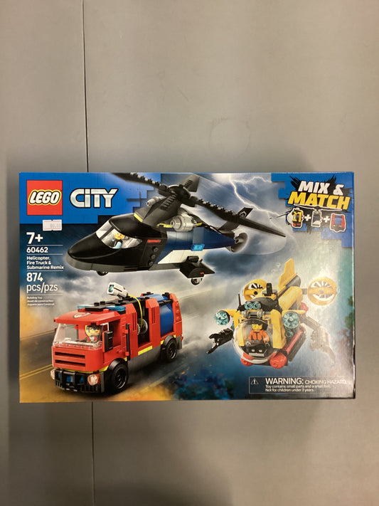 Lego City Heliocopter, Fire Truck And Submarine Remix (60462)