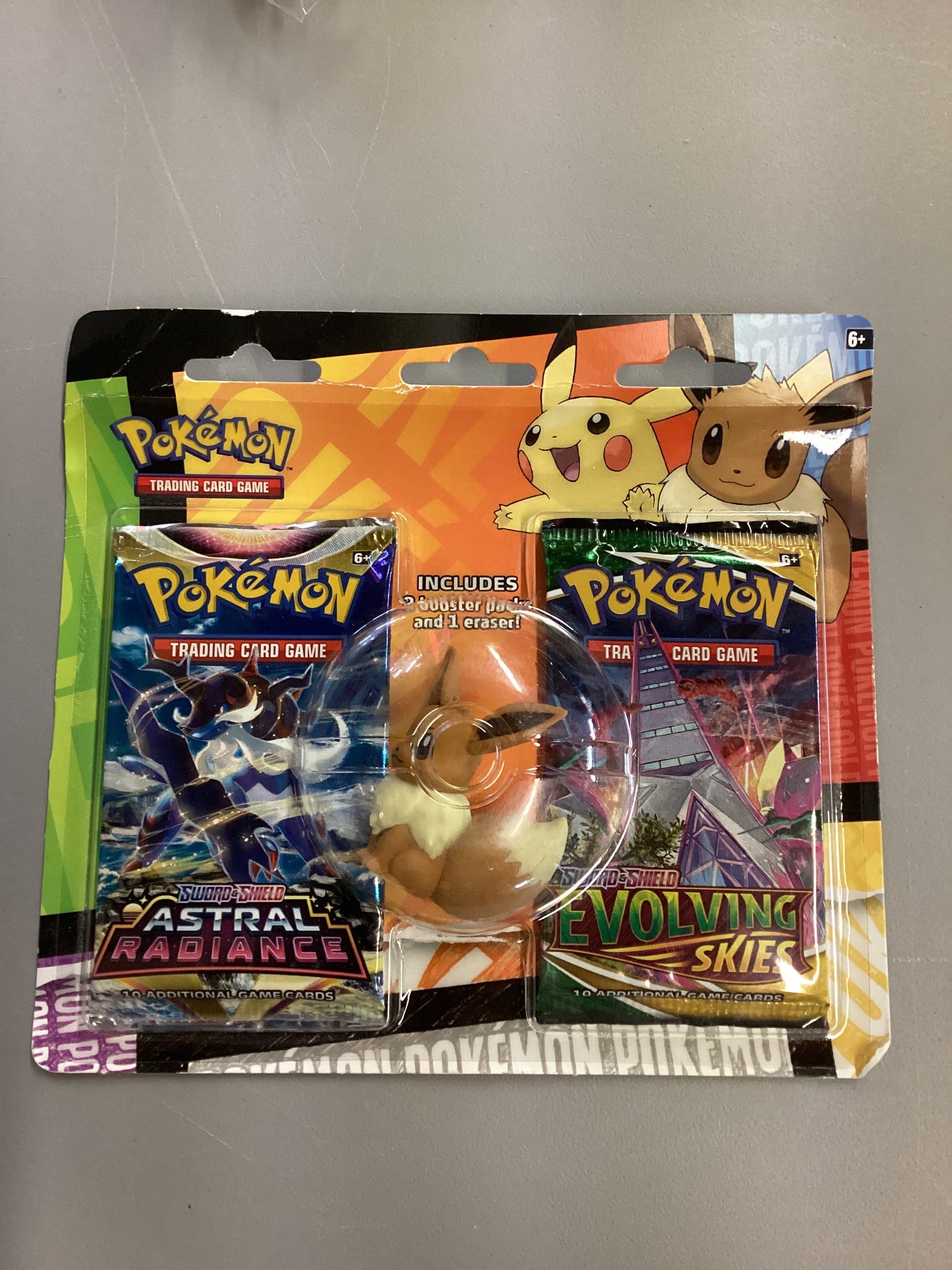 Pokemon TCG Back To School Eraser Blister Eevee