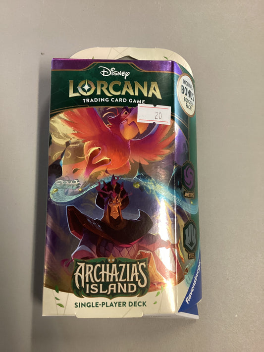 Disney Lorcana Trading Card Game Archazia’s Island Starter Deck Amethyst/Steel