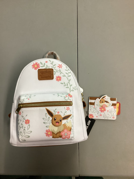 Pokemon Eevee Spring Flowers Loungefly Mini Backpack And Wallet